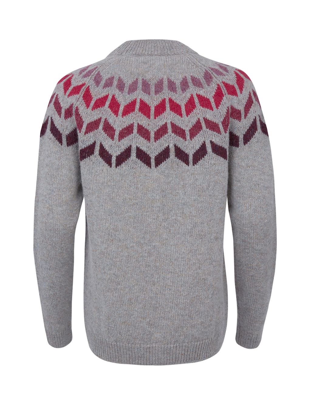 Pure Wool Jacquard Crew Neck Jumper 2 of 7