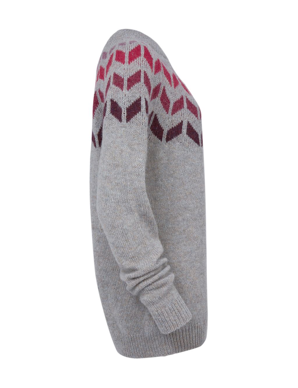 Pure Wool Jacquard Crew Neck Jumper 6 of 7