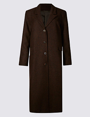 Pure Wool Long Length Overcoat Image 2 of 5