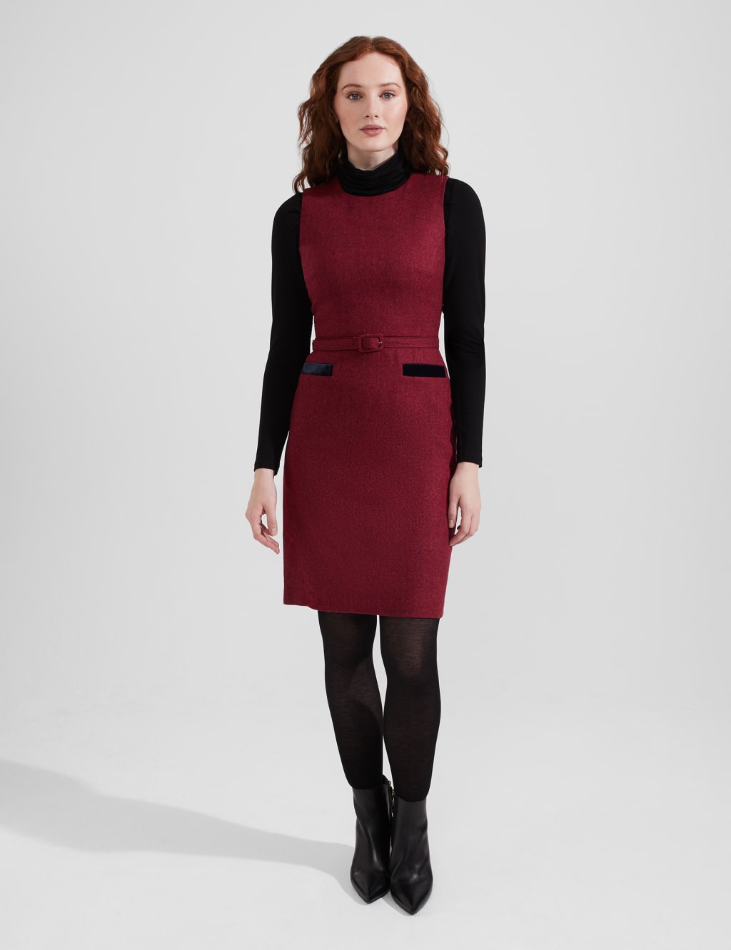 Black wool shift hotsell dress
