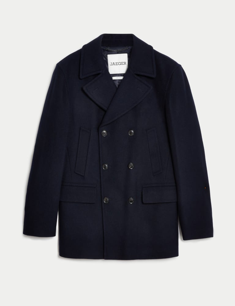 Pure Wool Peacoat JAEGER M S