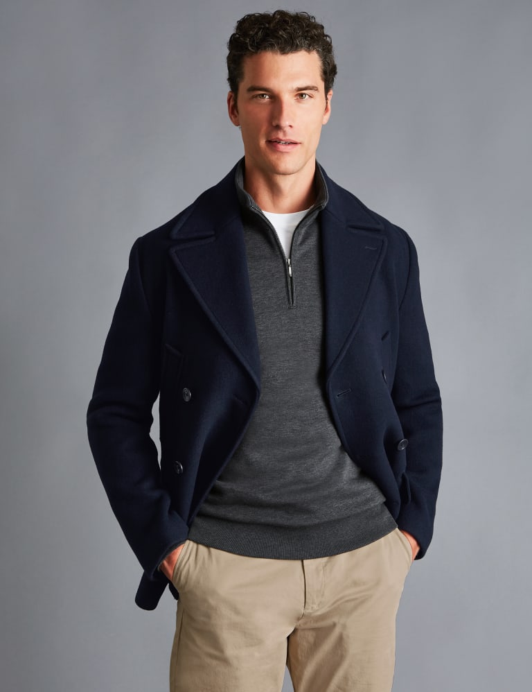 M&s sale mens peacoat