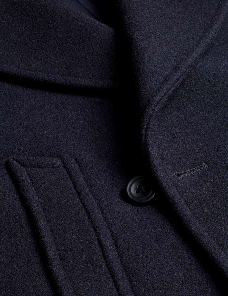 Mens wool pea coat slim discount