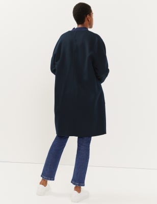 navy cocoon coat