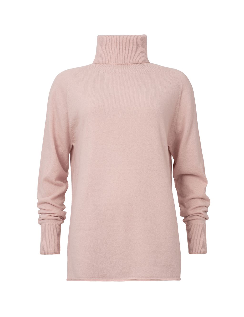 Pure Wool Roll Neck Relaxed Longline Jumper 1 of 6