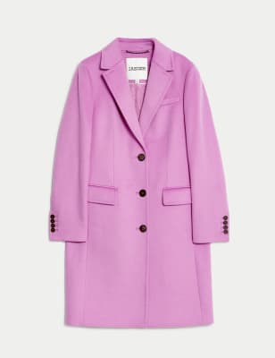 Jaeger wool cheap wrap coat plum