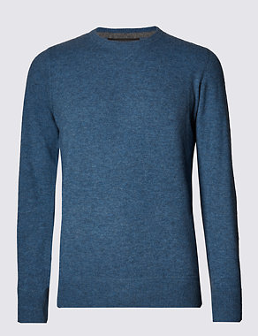 Pure Wool Slim Fit Crew Neck Jumper Image 2 of 4