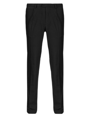 Pure Wool Slim Fit Single Pleat Trousers Image 2 of 4