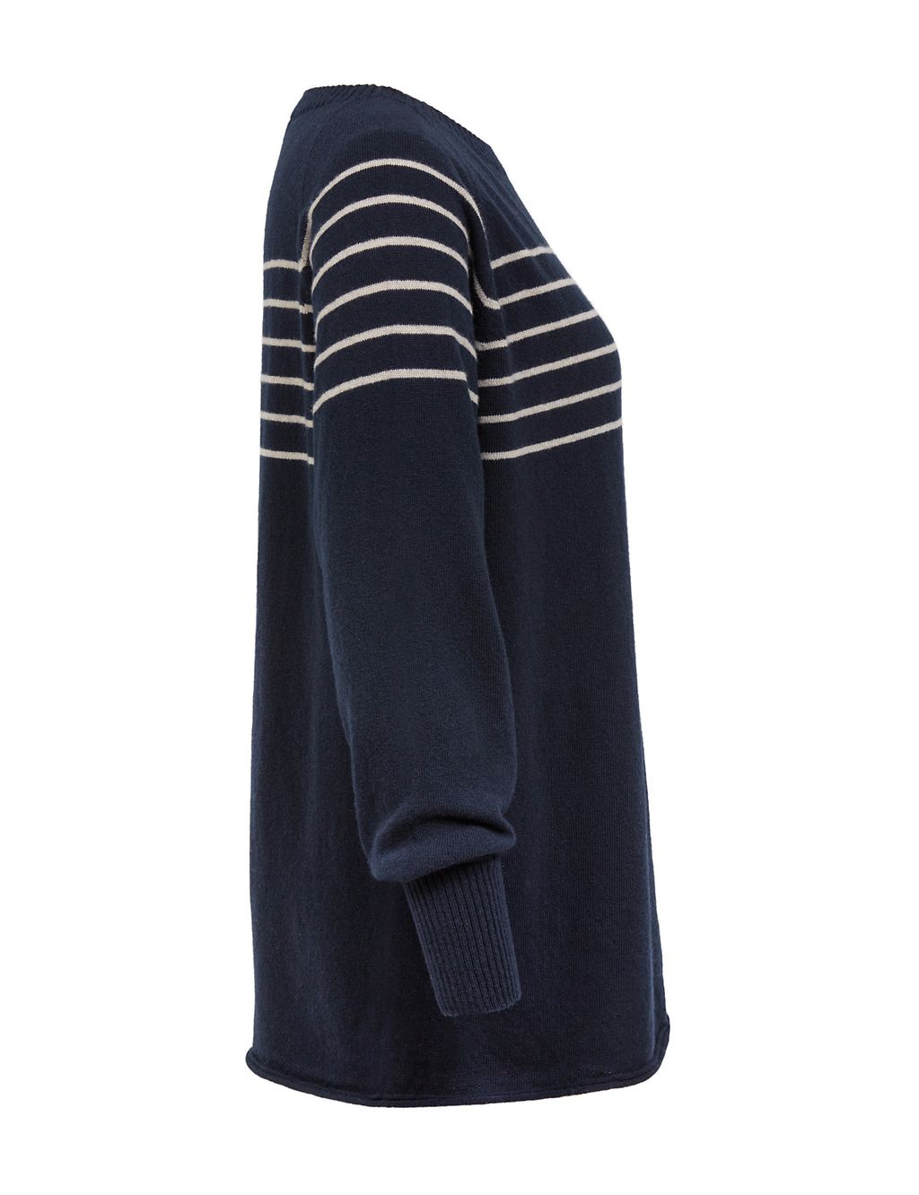 Pure Wool Striped Crew Neck Jumper 6 of 7