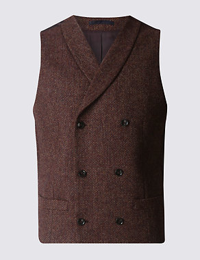 Pure Wool Tailored Fit Waistcoat Image 2 of 4