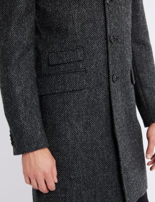 Mens 2025 textured overcoat