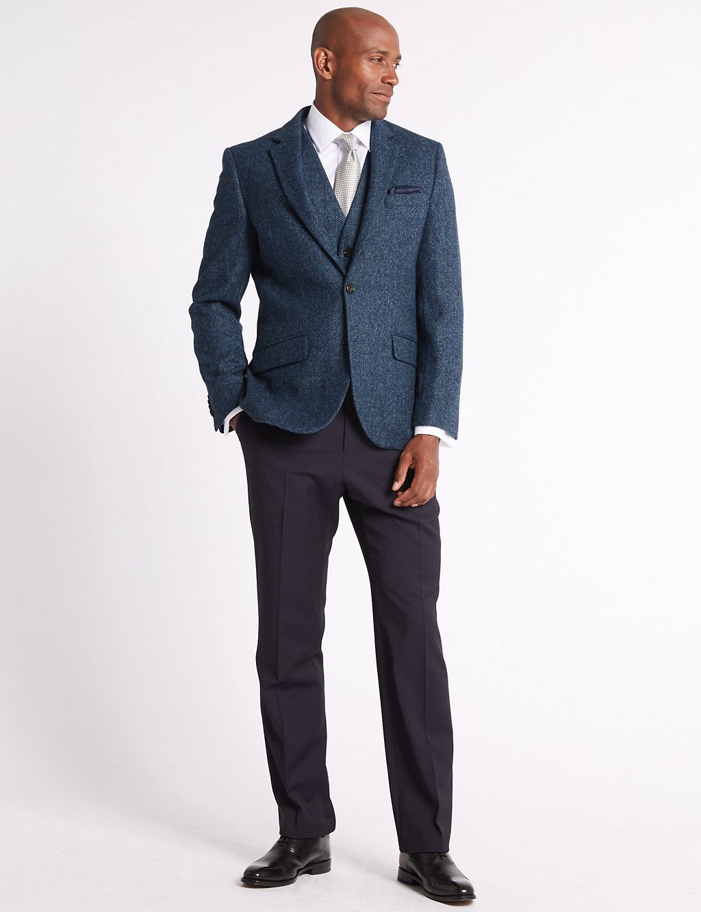 Pure Wool Textured Tailored Fit Jacket 3 of 6