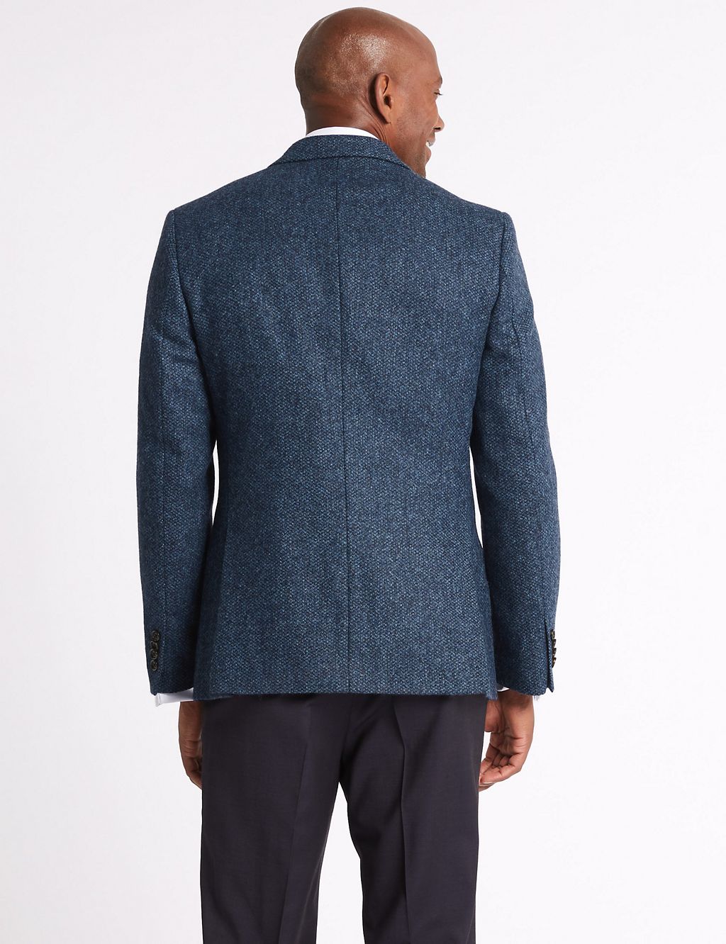 Pure Wool Textured Tailored Fit Jacket 1 of 6