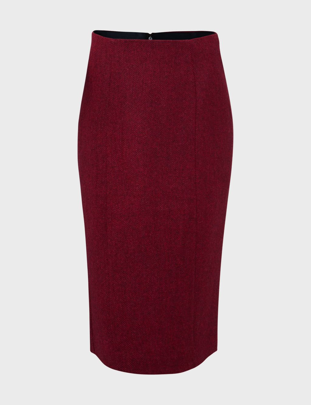 Pure Wool Tweed Knee Length Pencil Skirt | HOBBS | M&S