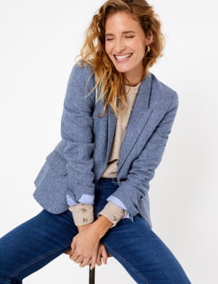 Tweed wool shop blazer womens