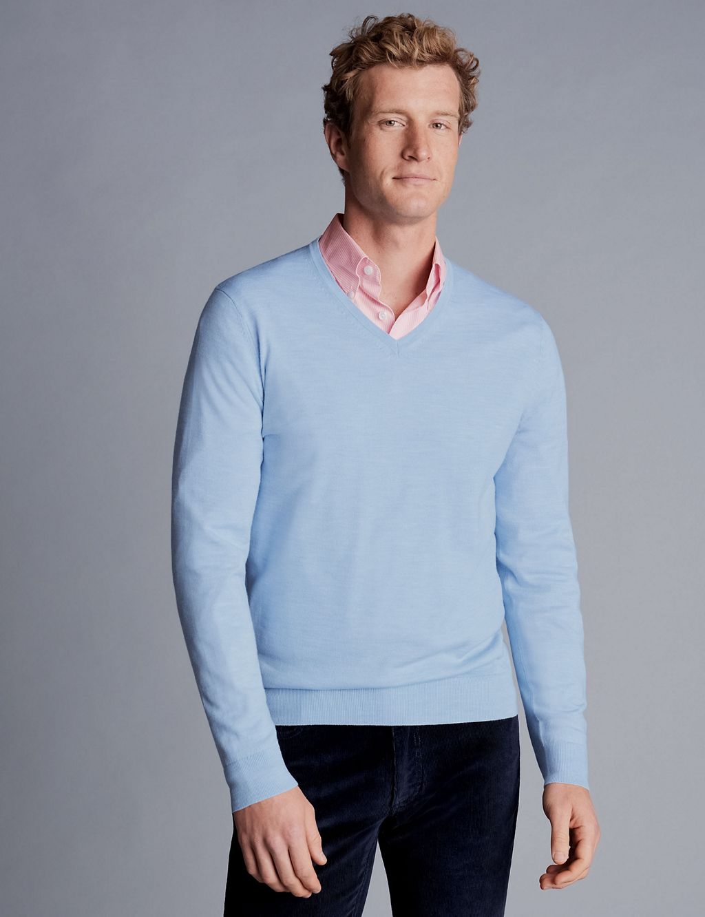 Pure Wool V-Neck Jumper 3 of 5