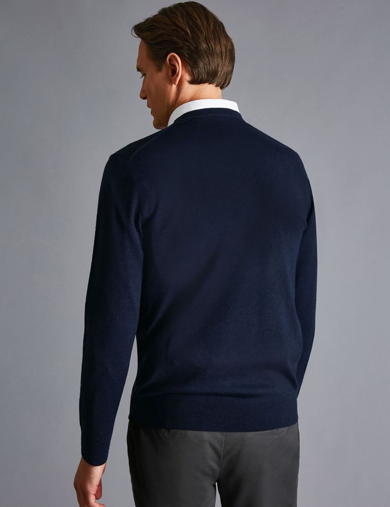 Pure Wool V-Neck Jumper 3 of 6