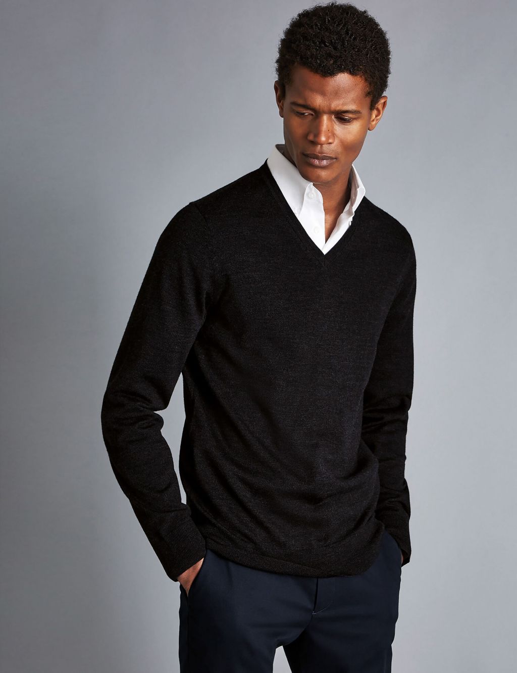 Pure Wool V-Neck Jumper 3 of 7