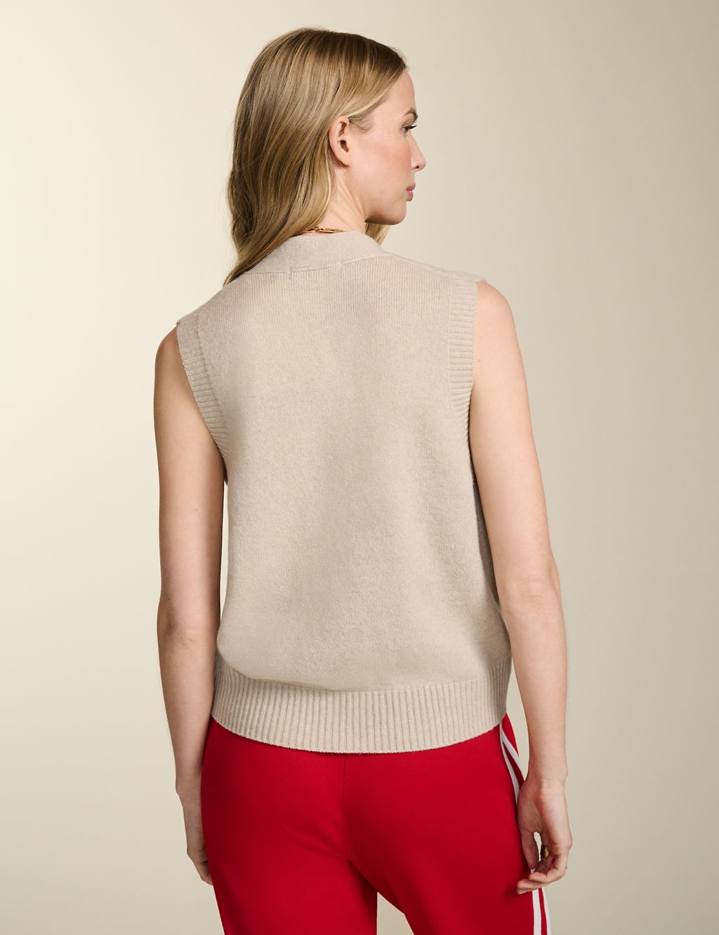 Pure Wool V-Neck Knitted Vest 2 of 5