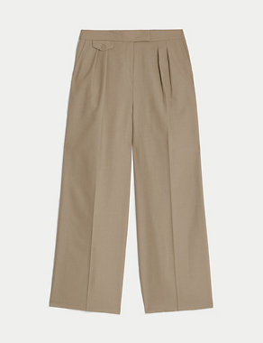 Pure Wool Wide Leg Trousers Image 2 of 6