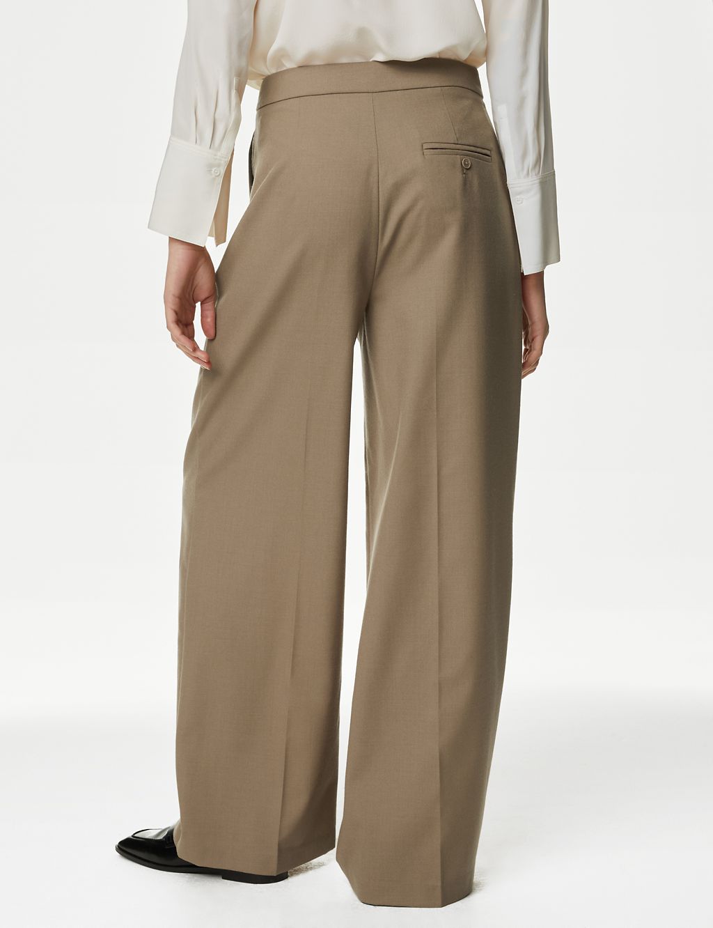 Pure Wool Wide Leg Trousers 6 of 6