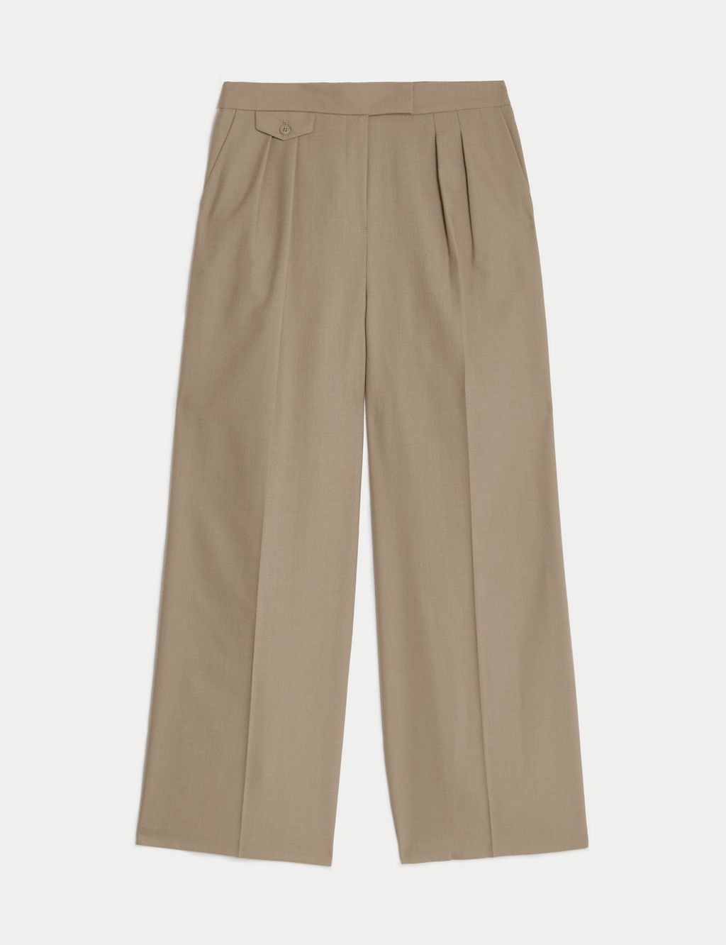 Pure Wool Wide Leg Trousers 1 of 6