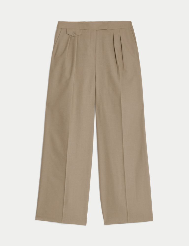 Pure Wool Wide Leg Trousers 3 of 6