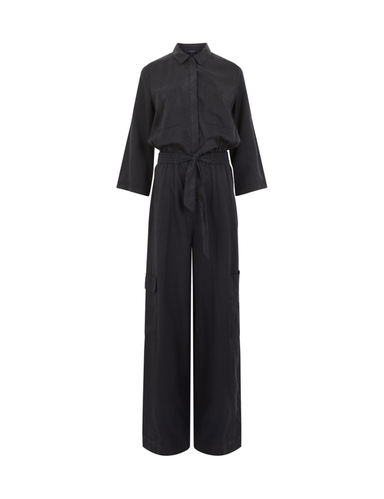 Pure lyocell™ Belted Collared Jumpsuit 2 of 5