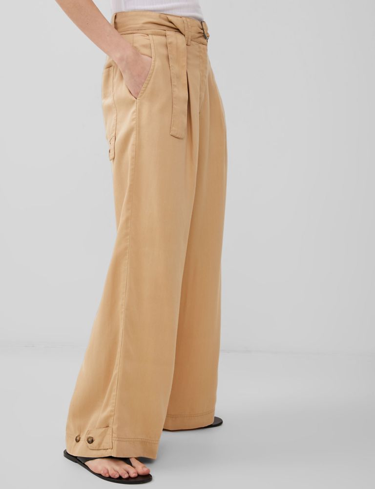 Pure lyocell™ Belted Wide Leg Trousers 3 of 4