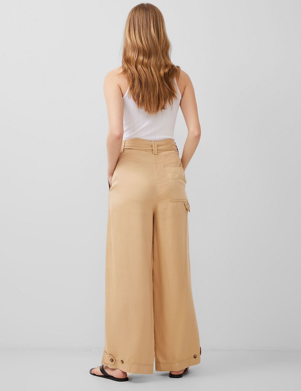 Pure lyocell™ Belted Wide Leg Trousers 4 of 4