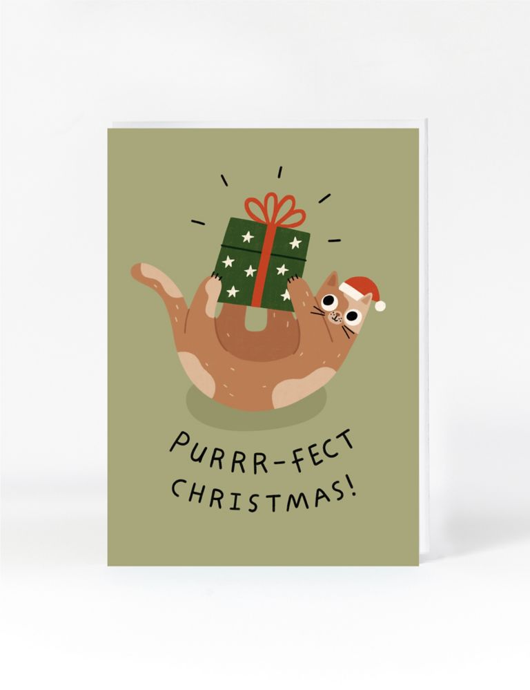 Purrr-fect Cat Christmas Card 1 of 2