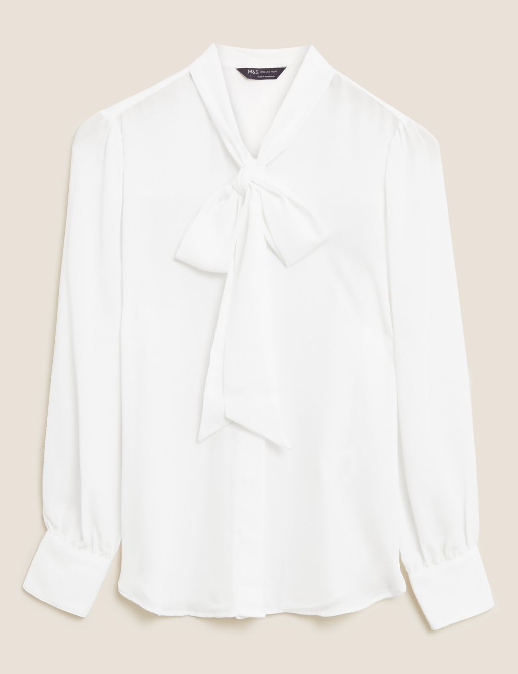 Pussybow Puff Sleeve Blouse | M&S Collection | M&S