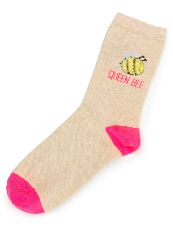 Queen Bee Ankle High Socks Image 1 of 1