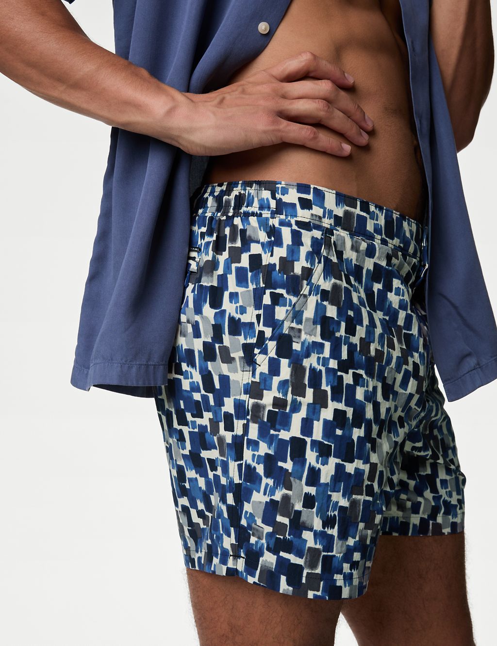 Quick Dry Abstract Print Swim Shorts 4 of 6