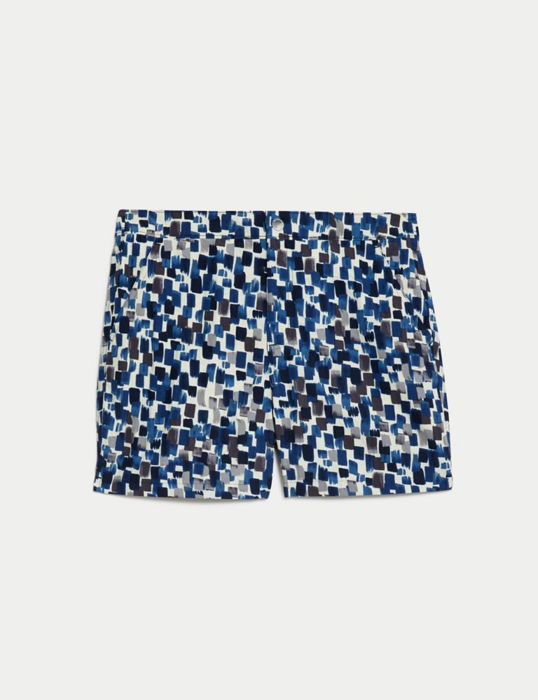 Quick Dry Abstract Print Swim Shorts 3 of 6
