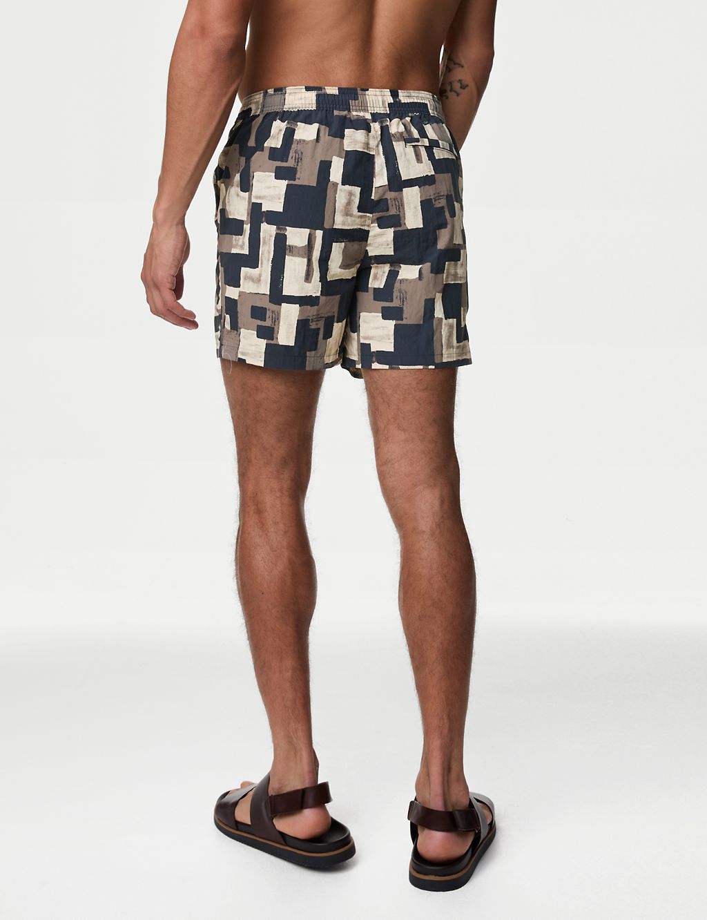 Quick Dry Abstract Print Swim Shorts 5 of 5
