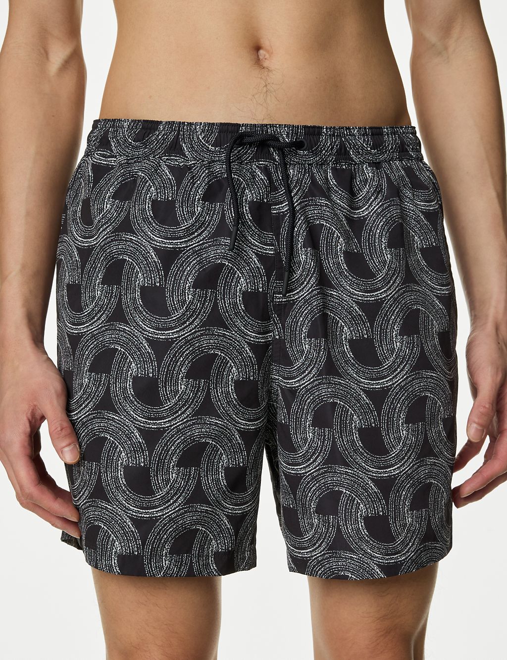 Quick Dry Abstract Print Swim Shorts 3 of 5