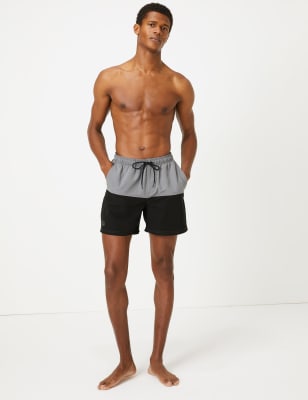 Quick Dry Colour Block Swim Shorts Image 1 of 4