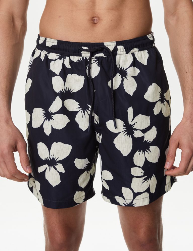 Quick Dry Floral Graphic Swim Shorts 1 of 5