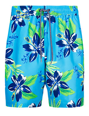 Quick Dry Floral Swim Shorts Image 2 of 3