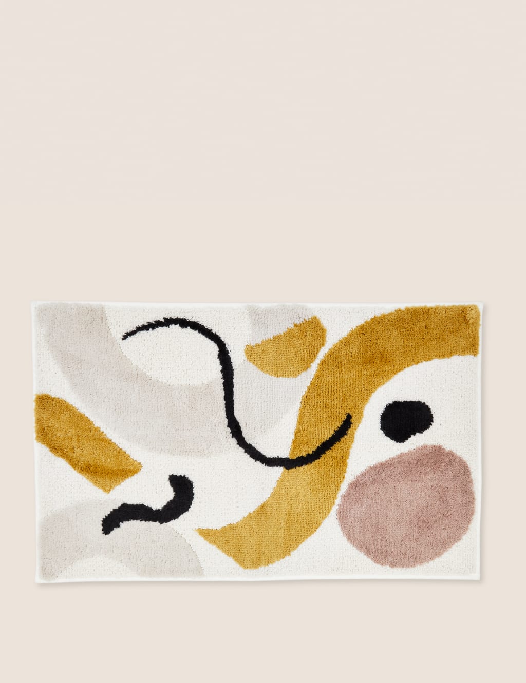 Quick Dry Geometric Bath Mat M&S Collection M&S