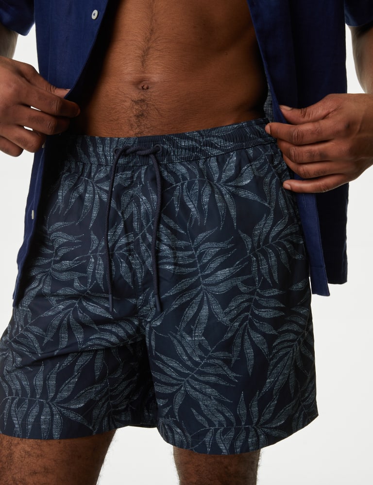 Quick Dry Palm Print Swim Shorts 3 of 5