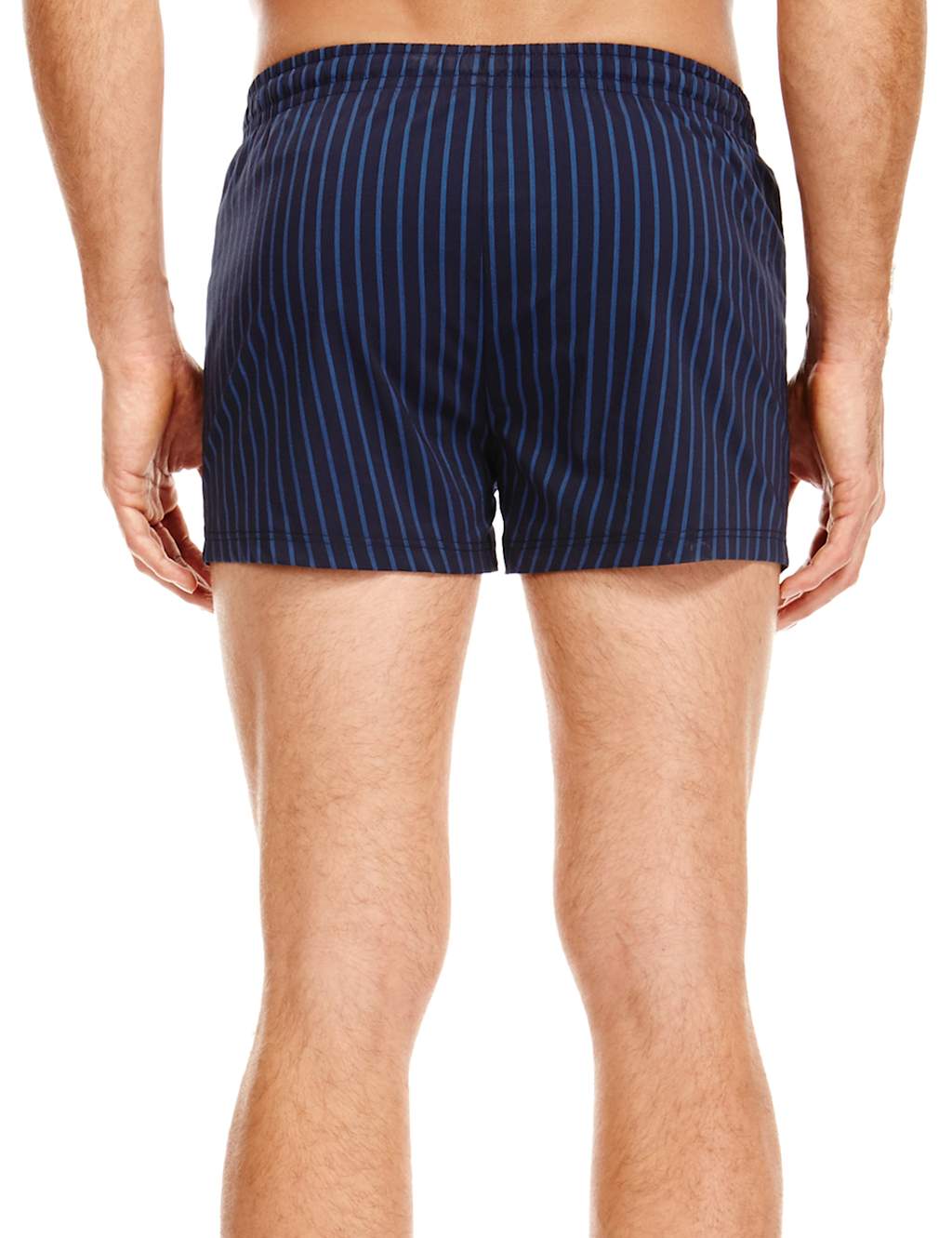 Quick Dry Pinstriped Swim Shorts Blue Harbour M&S