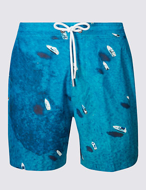 Quick Dry Printed Swim Shorts Image 2 of 4