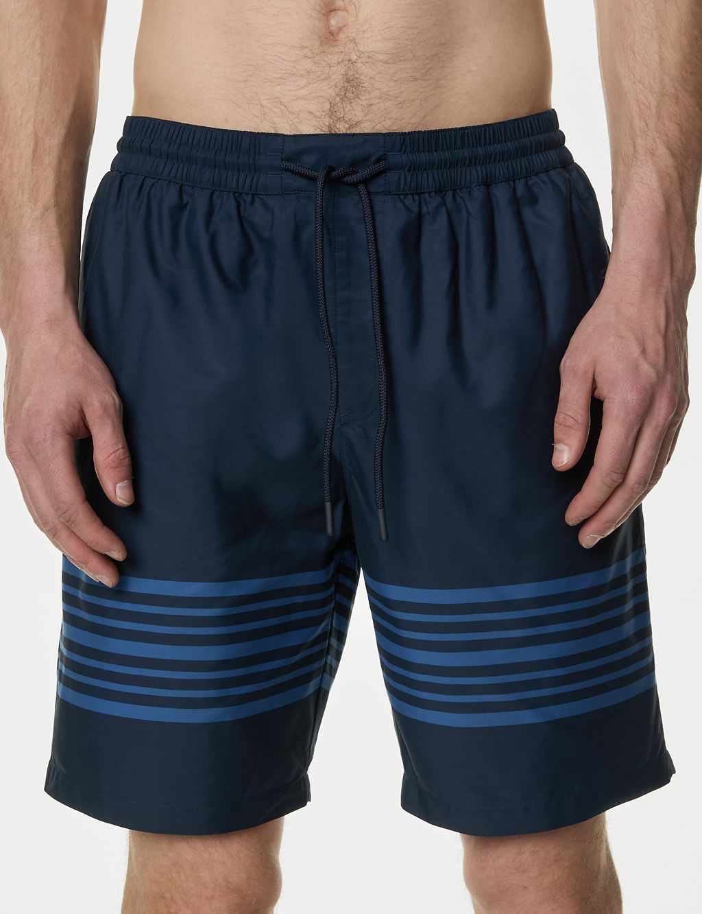 Quick Dry Striped Longer Length Swim Shorts 3 of 5
