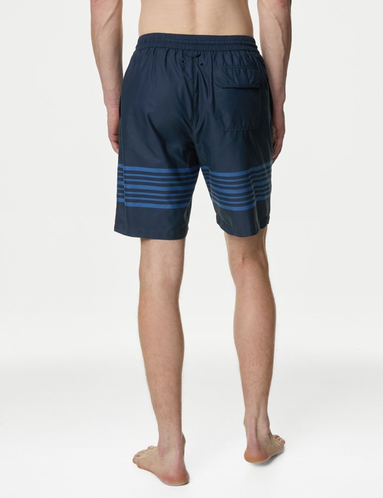 Quick Dry Striped Longer Length Swim Shorts 5 of 5