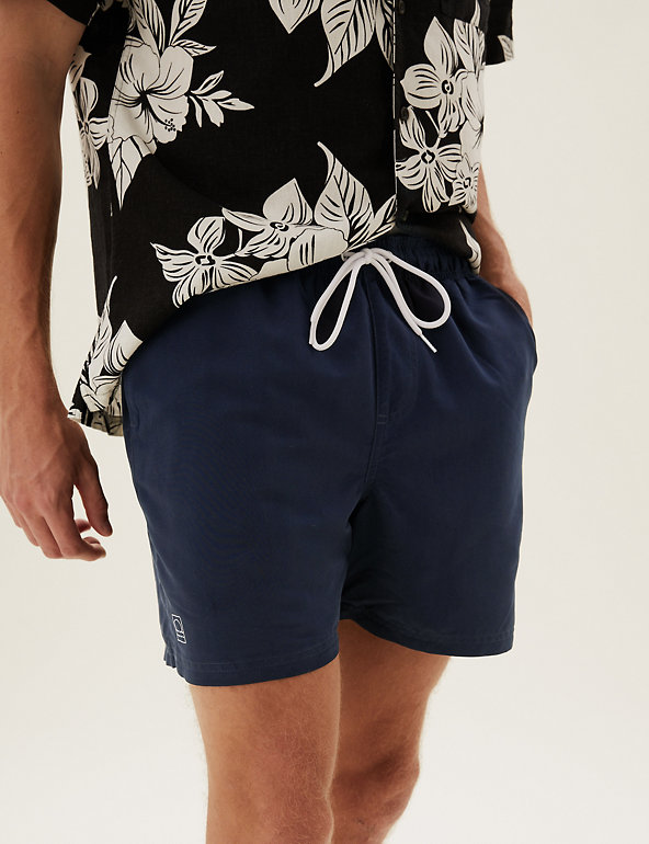M&S Mens Navy blue Swimming Shorts with pockets Size X Large waist 39-41” bnwt