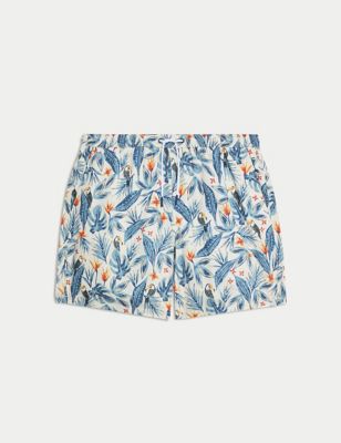 Quick Dry Tropical Graphic Swim Shorts Image 2 of 6