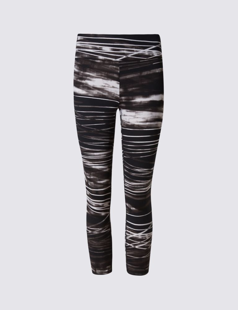 Quick Dry Water Striped Cropped Leggings with Cool Comfort™ Technology 2 of 6
