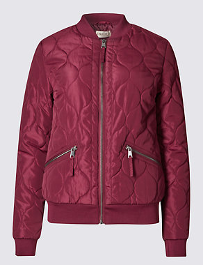Quilted & Padded Bomber Jacket Image 2 of 4